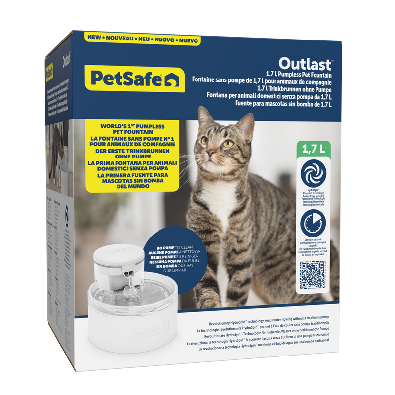 PetSafe® Outlast™ 1.7 Litre Pumpless Pet Fountain